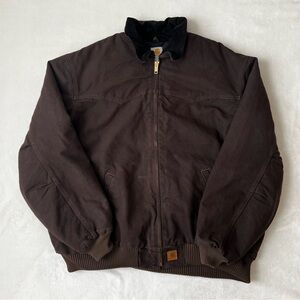 Vintage Carhartt J14 Santa Fe Jacket Dark Brown Size 4XL